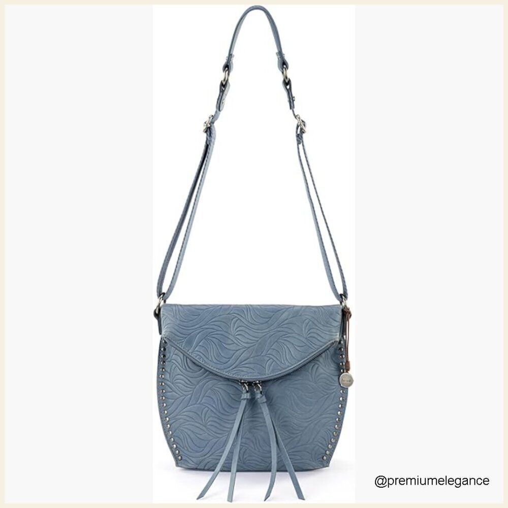Leather Crossbody Bag Adjustable Strap Zipper Pockets Everyday Travel